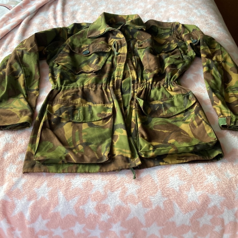 Cammo print long jacket